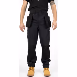 Caterpillar Nexus Holster Stretch Pocket Cotton Men's Black Outdoor Trousers - Black, 38"