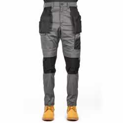 Caterpillar Essential Knee Pocket Stretch Holster Polyester Men's Grey Outdoor Trousers - Grey, 30