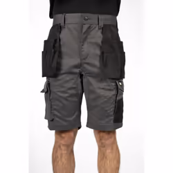 Caterpillar Essential Stretch Holster Polyester Men's Grey Work Shorts - Grey, 32