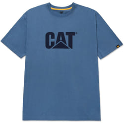 Caterpillar Trademark Logo Cotton Men's Blue T-Shirt - Blue, S