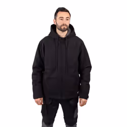 Caterpillar Hooded Sherpa Lined Men's Black Fleece Jacket - Black, M