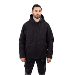 Caterpillar Hooded Sherpa Lined Men's Black Fleece Jacket - Black, XL