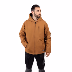 Caterpillar Hooded Sherpa Lined Men's Bronze Fleece Jacket - Not Specified, L