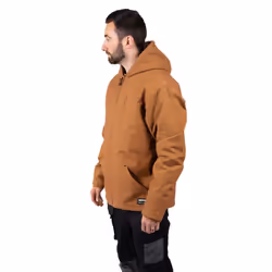 Caterpillar Hooded Sherpa Lined Men's Bronze Fleece Jacket - Not Specified, L