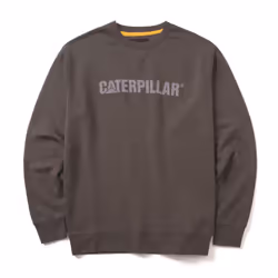 Caterpillar Midweight Crewneck Cotton Men's Grey Sweatshirt - Grey, XL