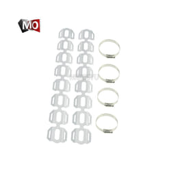 Motorcycle Exhaust Pipe Header Wrap Water Cooled Heat Shield Guard Cover - Silver