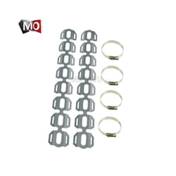 Motorcycle Exhaust Pipe Header Wrap Water Cooled Heat Shield Guard Cover - Gray