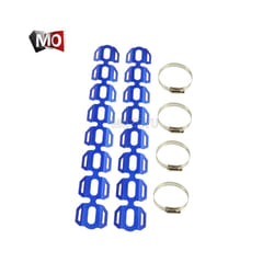 Motorcycle Exhaust Pipe Header Wrap Water Cooled Heat Shield Guard Cover - Blue