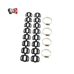 Motorcycle Exhaust Pipe Header Wrap Water Cooled Heat Shield Guard Cover - Black