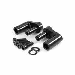 Motorcycle 1.625" Adjustable Handle Bar Riser Clamp Extend Handlebar Adapter - Black