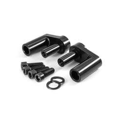 Motorcycle 1.625" Adjustable Handle Bar Riser Clamp Extend Handlebar Adapter - Black