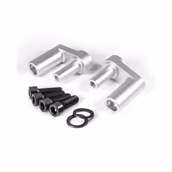 Motorcycle 1.625" Adjustable Handle Bar Riser Clamp Extend Handlebar Adapter - Silver
