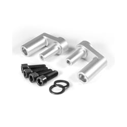 Motorcycle 1.625" Adjustable Handle Bar Riser Clamp Extend Handlebar Adapter - Silver
