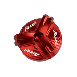 With logo FAZER Auminum Oil Filler Cap Engine Plug Cover For Yamaha FZ1 - Red-Fazer