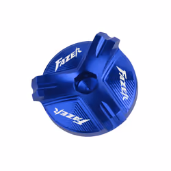 With logo FAZER Auminum Oil Filler Cap Engine Plug Cover For Yamaha FZ1 - Blue-Fazer
