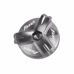 With logo FAZER Auminum Oil Filler Cap Engine Plug Cover For Yamaha FZ1 - Black-Fazer