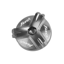 With logo FAZER Auminum Oil Filler Cap Engine Plug Cover For Yamaha FZ1 - Grey-Fazer