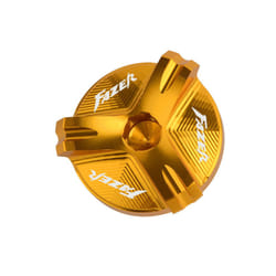 With logo FAZER Auminum Oil Filler Cap Engine Plug Cover For Yamaha FZ1 - Gold-Fazer