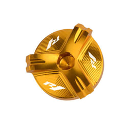 With LOGO R1 Motorcycle Aluminum Engine Plug Cap Oil Filter Cover For - Gold