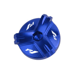 With LOGO R1 Motorcycle Aluminum Engine Plug Cap Oil Filter Cover For - Blue