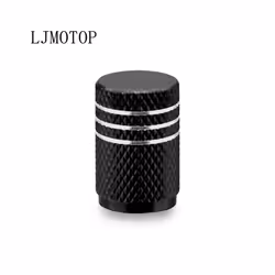 Motorcycle Accessorie Wheel Tire Valve Stem Caps CNC Airtight Covers For - 1 PCS Black
