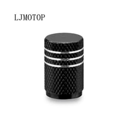 Motorcycle Accessorie Wheel Tire Valve Stem Caps CNC Airtight Covers For - 1 PCS Black