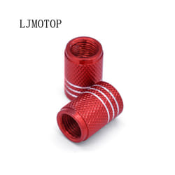 Motorcycle Accessorie Wheel Tire Valve Stem Caps CNC Airtight Covers For - 2 PCS Red