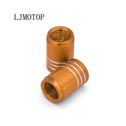 Motorcycle Accessorie Wheel Tire Valve Stem Caps CNC Airtight Covers For - 2 PCS Gold