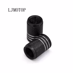 Motorcycle Accessorie Wheel Tire Valve Stem Caps CNC Airtight Covers For - 2 PCS Black