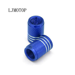 Motorcycle Accessorie Wheel Tire Valve Stem Caps CNC Airtight Covers For - 2 PCS Blue