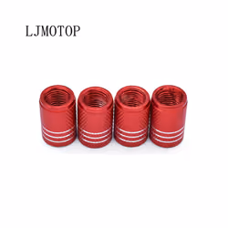 Motorcycle Accessorie Wheel Tire Valve Stem Caps CNC Airtight Covers For - 4 PCS Red