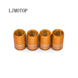 Motorcycle Accessorie Wheel Tire Valve Stem Caps CNC Airtight Covers For - 4 PCS Gold