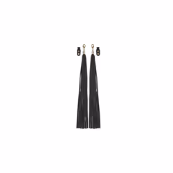 Brake Clutch Lever Cover Fringe Tassels For Harley Cafe Racer Dyna Fat - Black No Skull Rivet