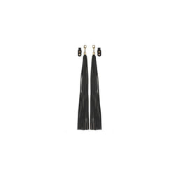 Brake Clutch Lever Cover Fringe Tassels For Harley Cafe Racer Dyna Fat - Black No Skull Rivet