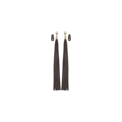 Brake Clutch Lever Cover Fringe Tassels For Harley Cafe Racer Dyna Fat - Brown No Skull Rivet