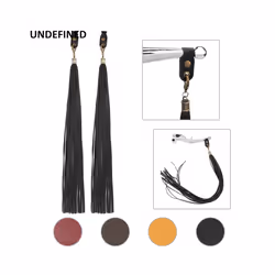 Brake Clutch Lever Cover Fringe Tassels For Harley Cafe Racer Dyna Fat - Brown
