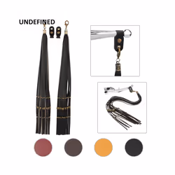 Brake Clutch Lever Cover Fringe Tassels For Harley Cafe Racer Dyna Fat - Brown