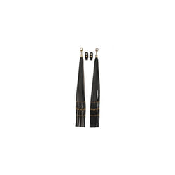 Brake Clutch Lever Cover Fringe Tassels For Harley Cafe Racer Dyna Fat - Black
