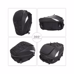 Waterproof Motorcycle Tail Bag Rear Seat Bag High Capacity Rider Multifunction