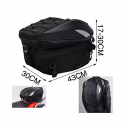 Waterproof Motorcycle Tail Bag Rear Seat Bag High Capacity Rider Multifunction