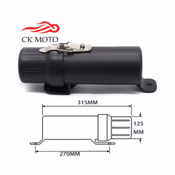Motorcycle Waterproof Tool Tube For BMW R1200GS LC Adventure ADV F900XR - 125mm With Loco