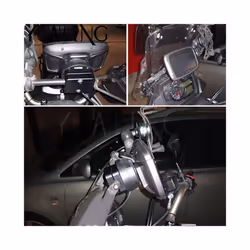 Motorcycle Accessories CNC Aluminum Mobile Phone GPS Navigation Mount - Silver