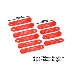 Fixing Tension Strap Silicone Bandage Universal Motorcycle Accessories - Set A Red
