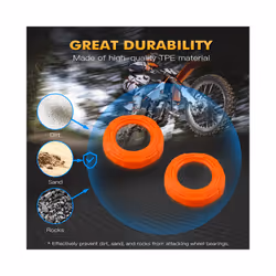 Motorcycle TPE Front Rear Wheel Bearing Protection Cap Guard Cover Protector - Rear Black