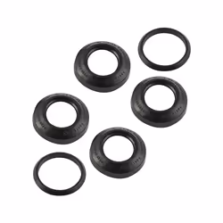 Motorcycle TPE Front Rear Wheel Bearing Protection Cap Guard Cover Protector - Kit Black