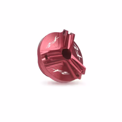 With logo FAZER Auminum Oil Filler Cap Engine Plug Cover For Yamaha FZ1 - FZ Red