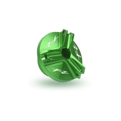 With logo FAZER Auminum Oil Filler Cap Engine Plug Cover For Yamaha FZ1 - FZ Green