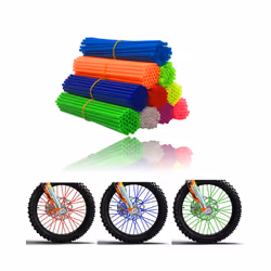 72Pcs 24CM Bike Motorcycle Dirt Decoration Motocross Wheel Spoke Wraps - 1 set 36 pieces