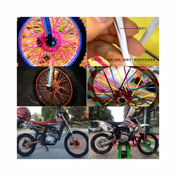 72Pcs 24CM Bike Motorcycle Dirt Decoration Motocross Wheel Spoke Wraps - 1 set 36 pieces