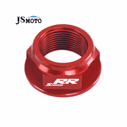 For BMW S1000R S1000RR CNC Swing Arm Pivot Shaft Nut Screw Bolt Protection - S1000RR Red